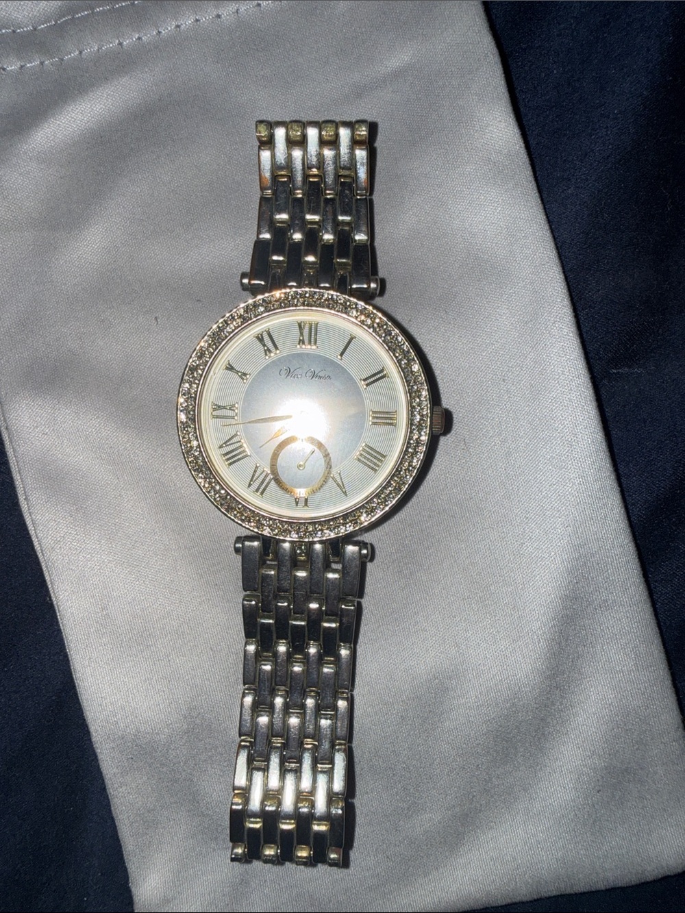 Women’s Silver-Tone Crystal Accent Bracelet Watch